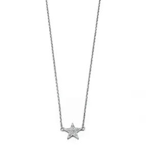 Beginnings Sterling Silver Clear Cubic Zirconia Star 41 3cm Necklaces N3241C