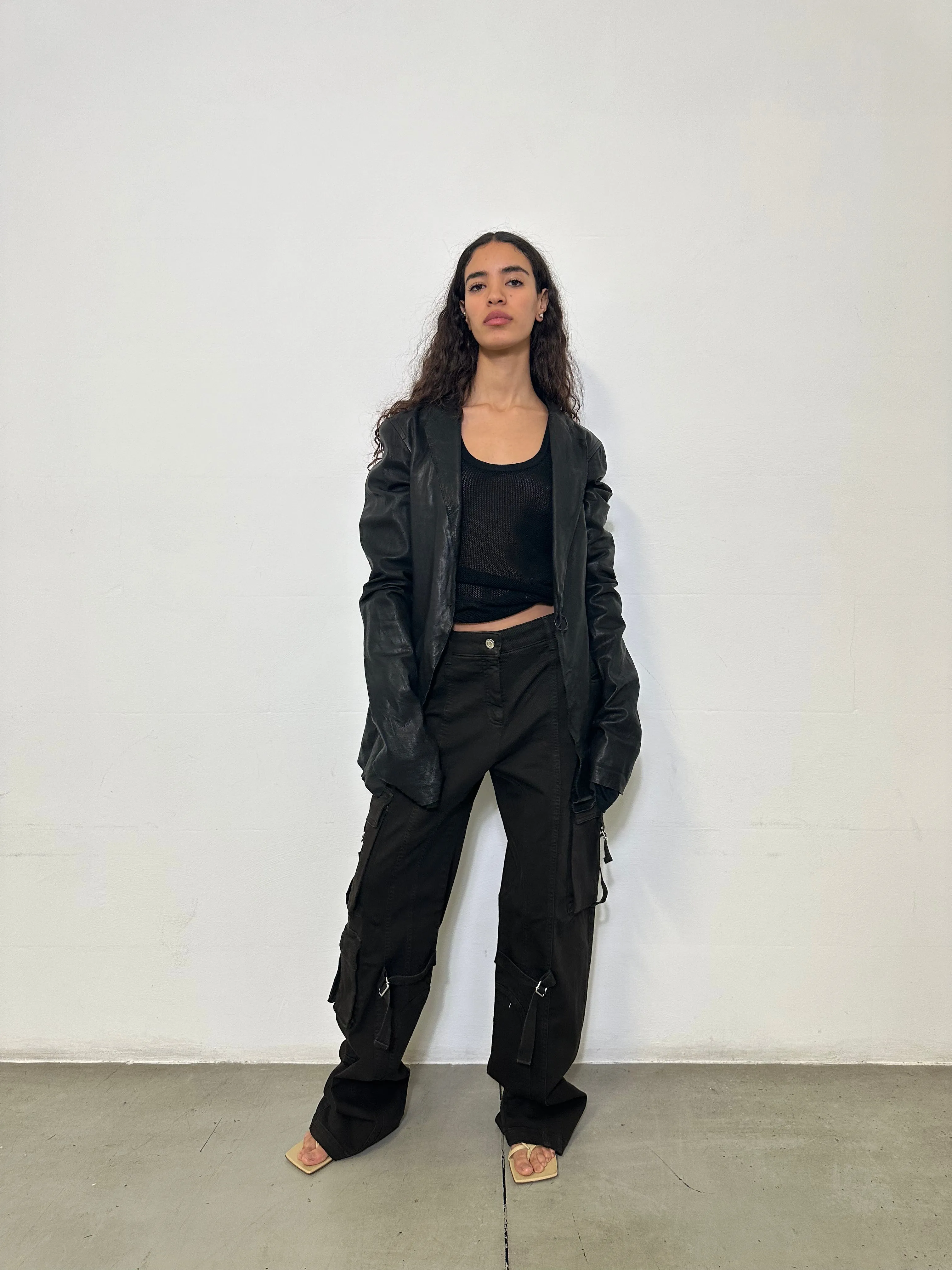 Black Cargo Jeans