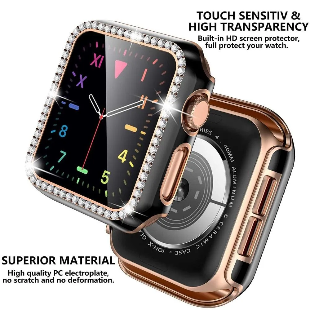 Bling Diamond Bumper Case For Apple Watch Series 7 3 8 5 6 SE 45/41/40/44/42/38mm