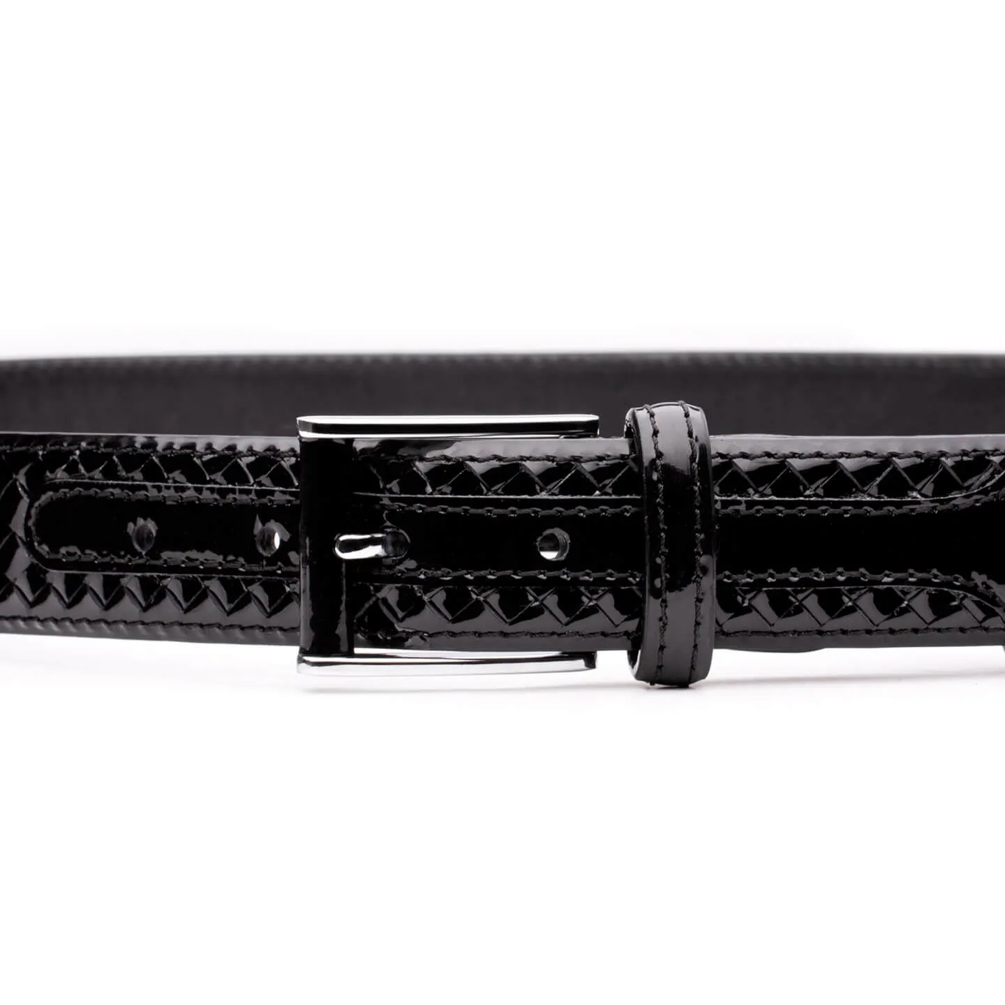 Braided leather belt