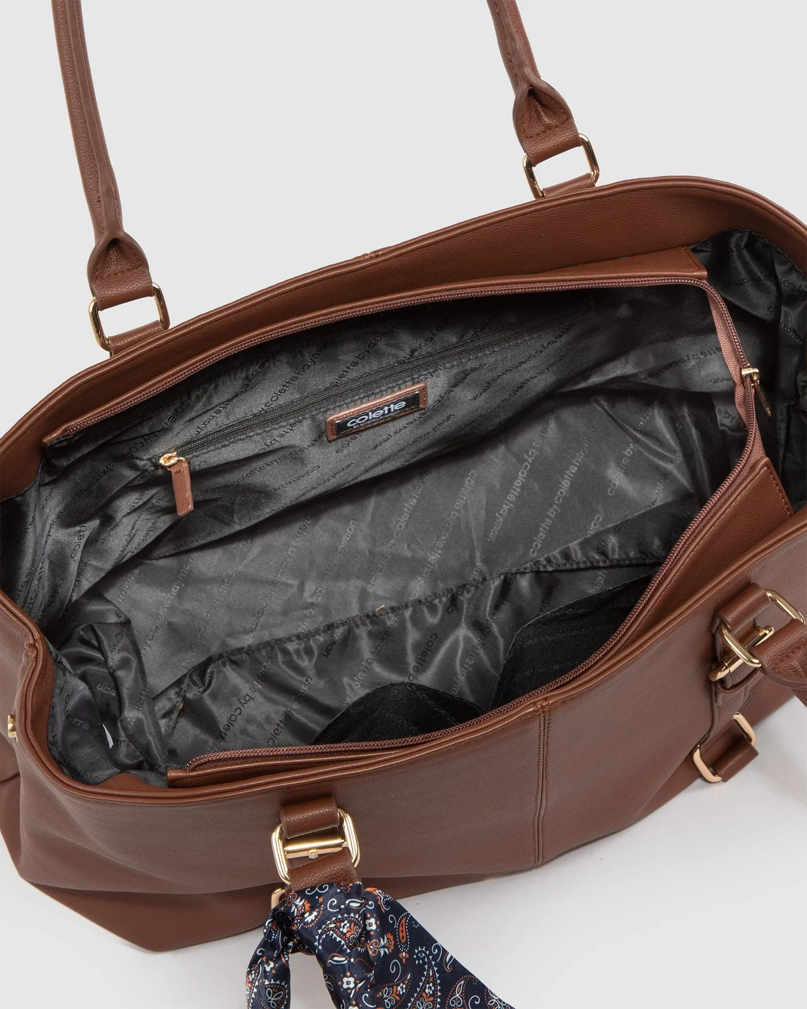 Brown Alice Scarf Weekender Bag