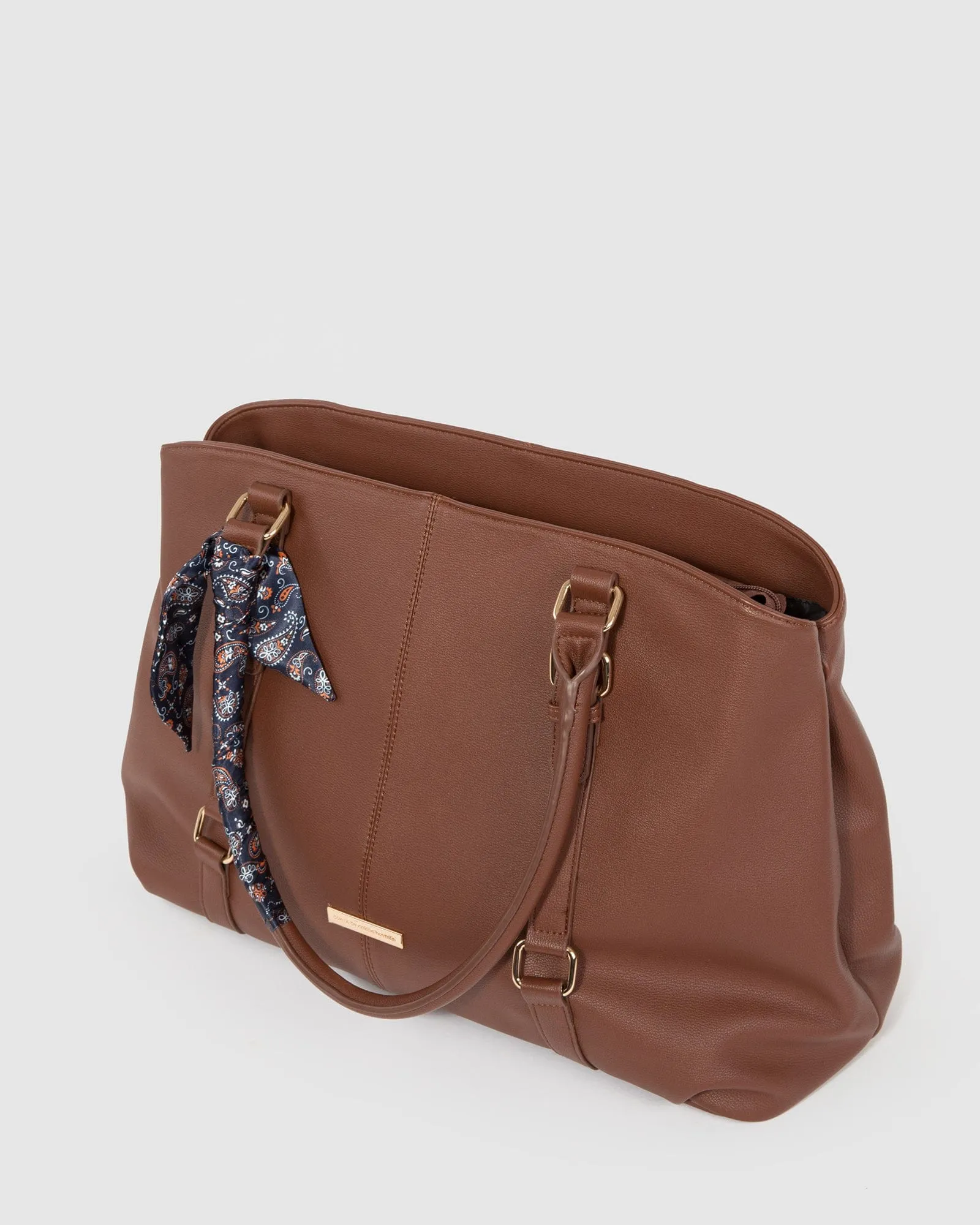 Brown Alice Scarf Weekender Bag