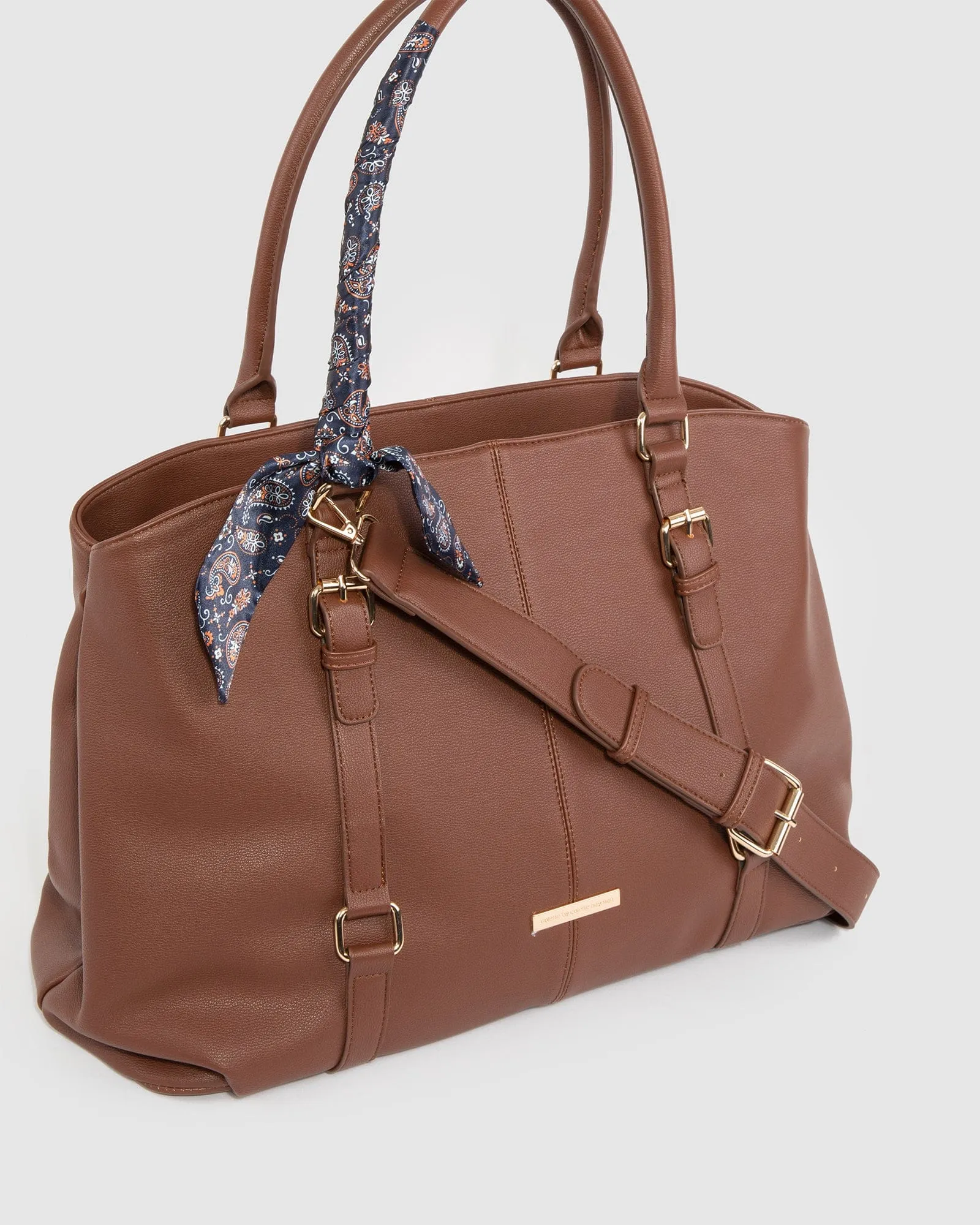 Brown Alice Scarf Weekender Bag
