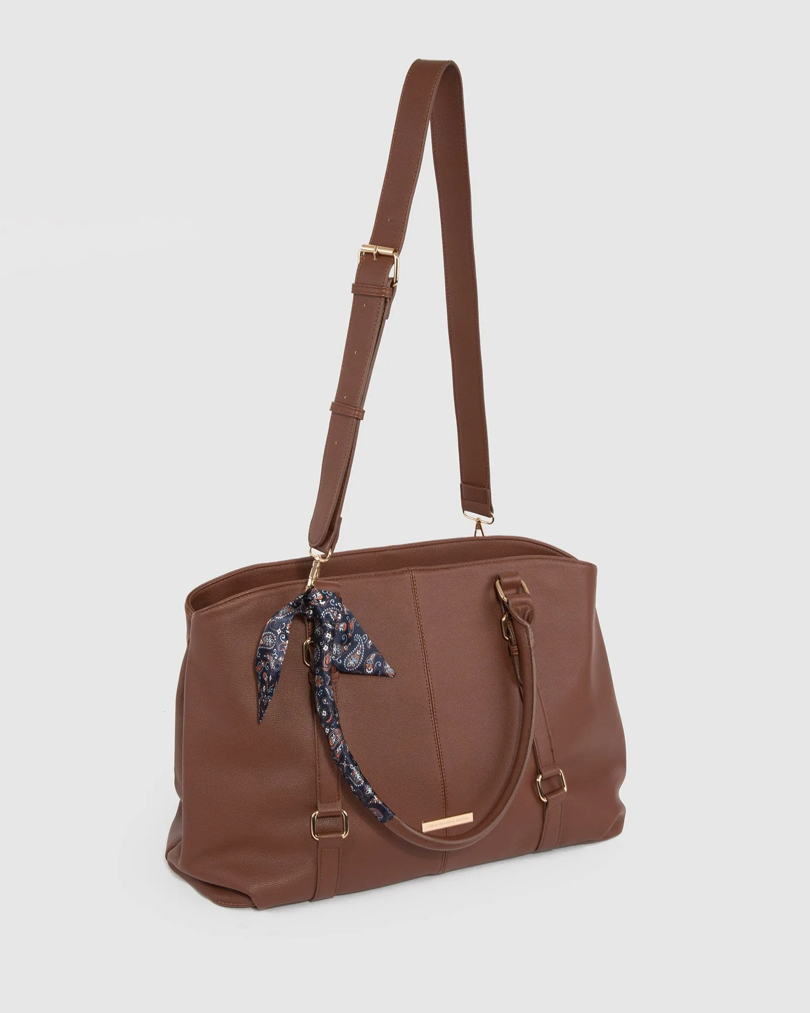 Brown Alice Scarf Weekender Bag