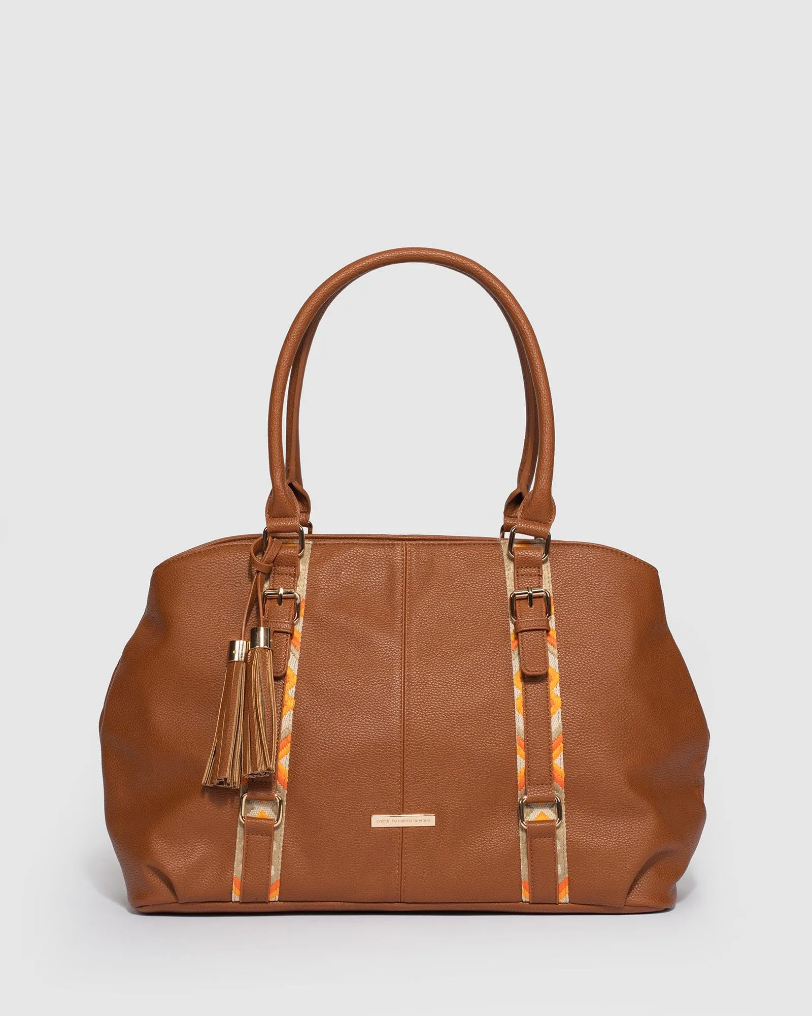 Brown Alice Webbing Weekender Bag