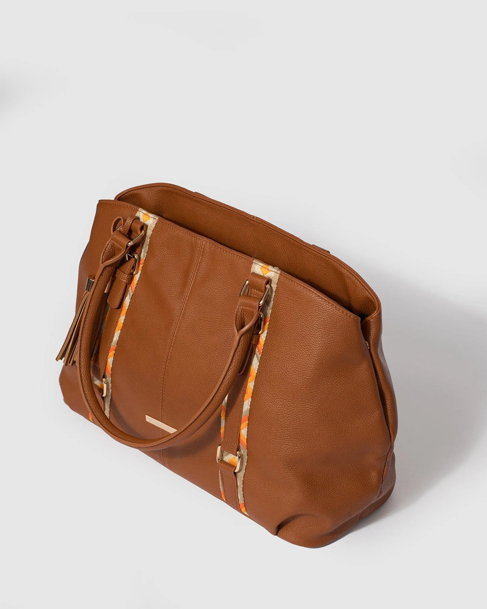Brown Alice Webbing Weekender Bag