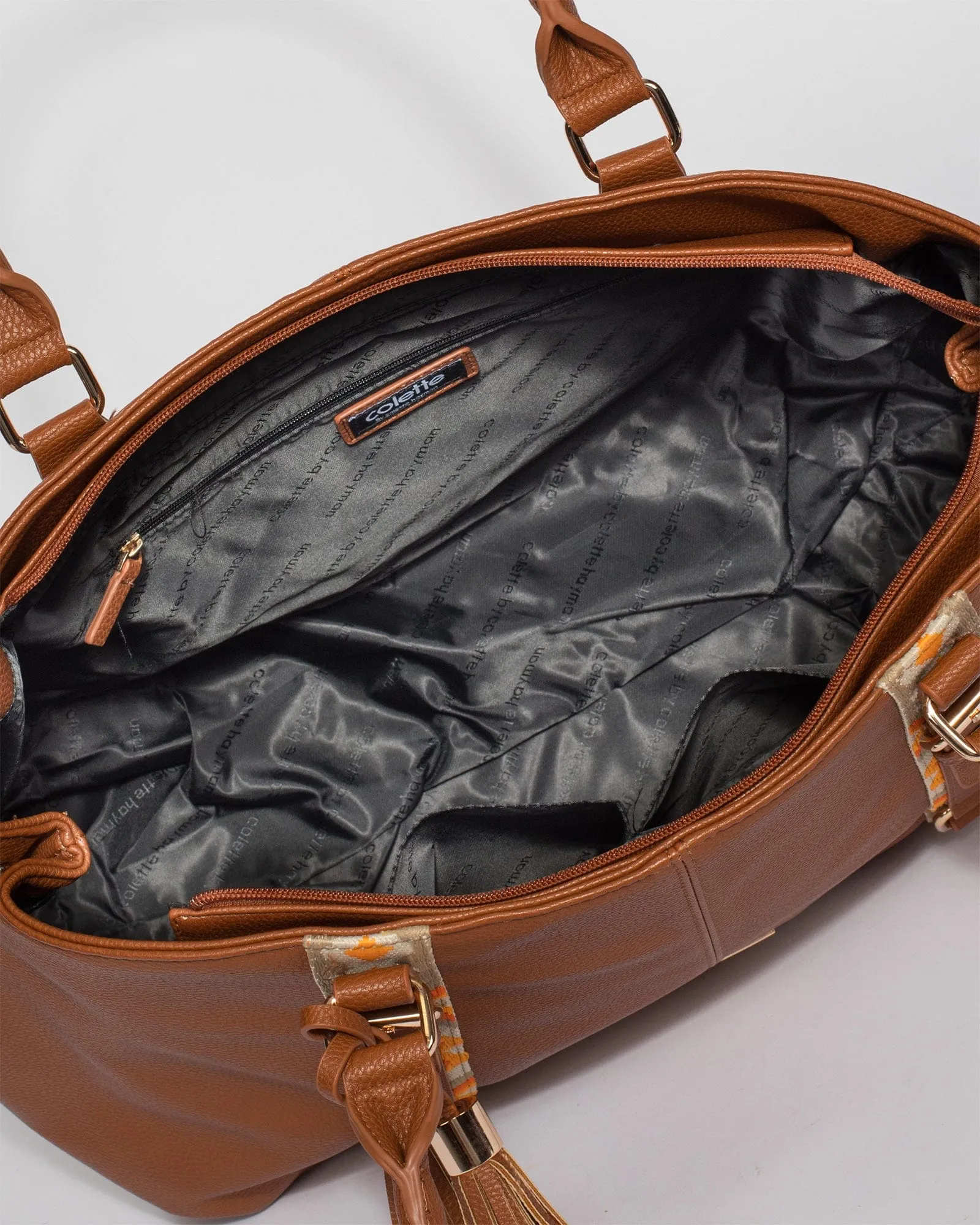 Brown Alice Webbing Weekender Bag
