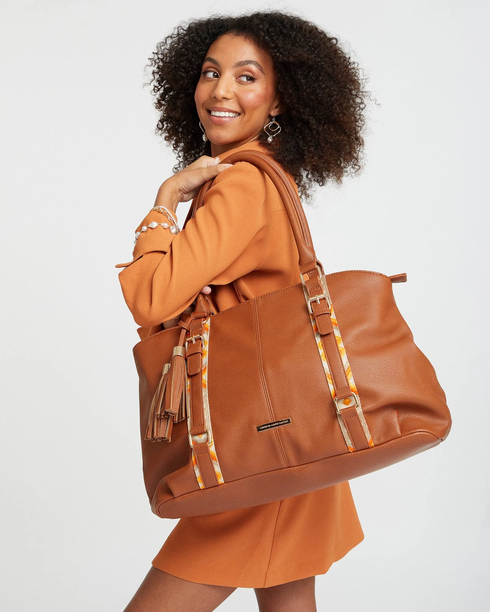 Brown Alice Webbing Weekender Bag