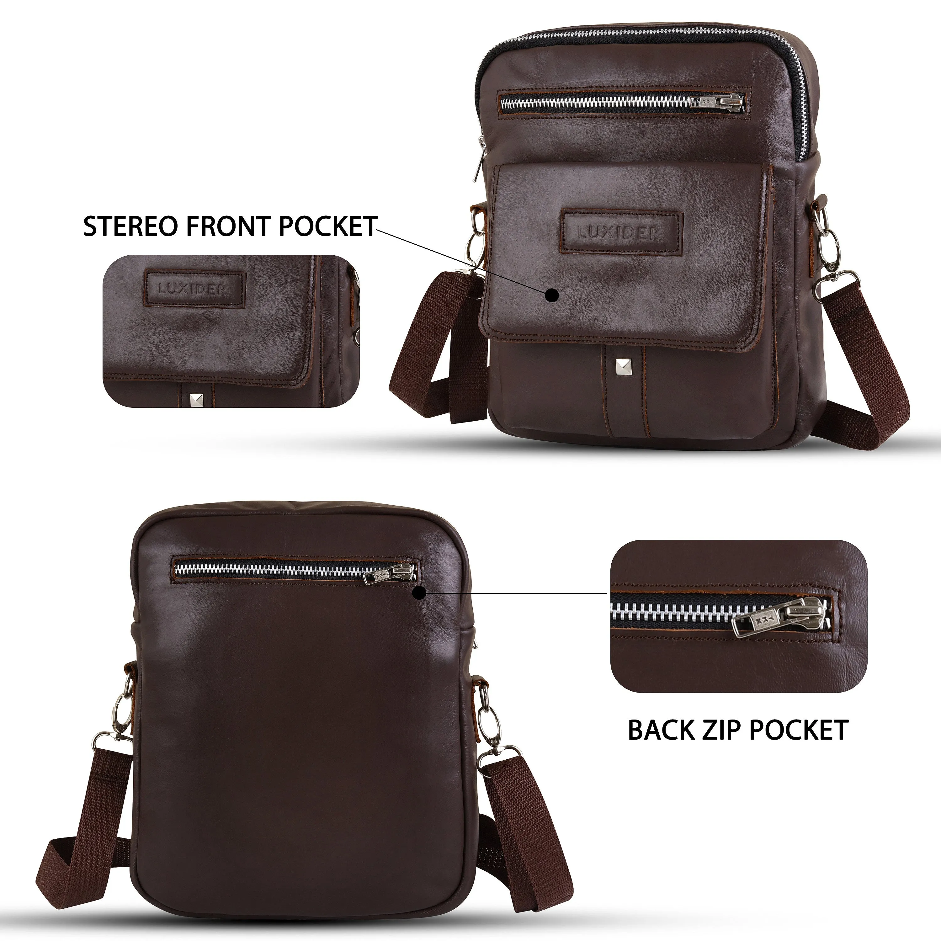 Brown Alpha messenger bag
