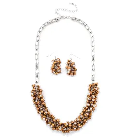 BROWN BEADS NECKLACES #FW1228SDO