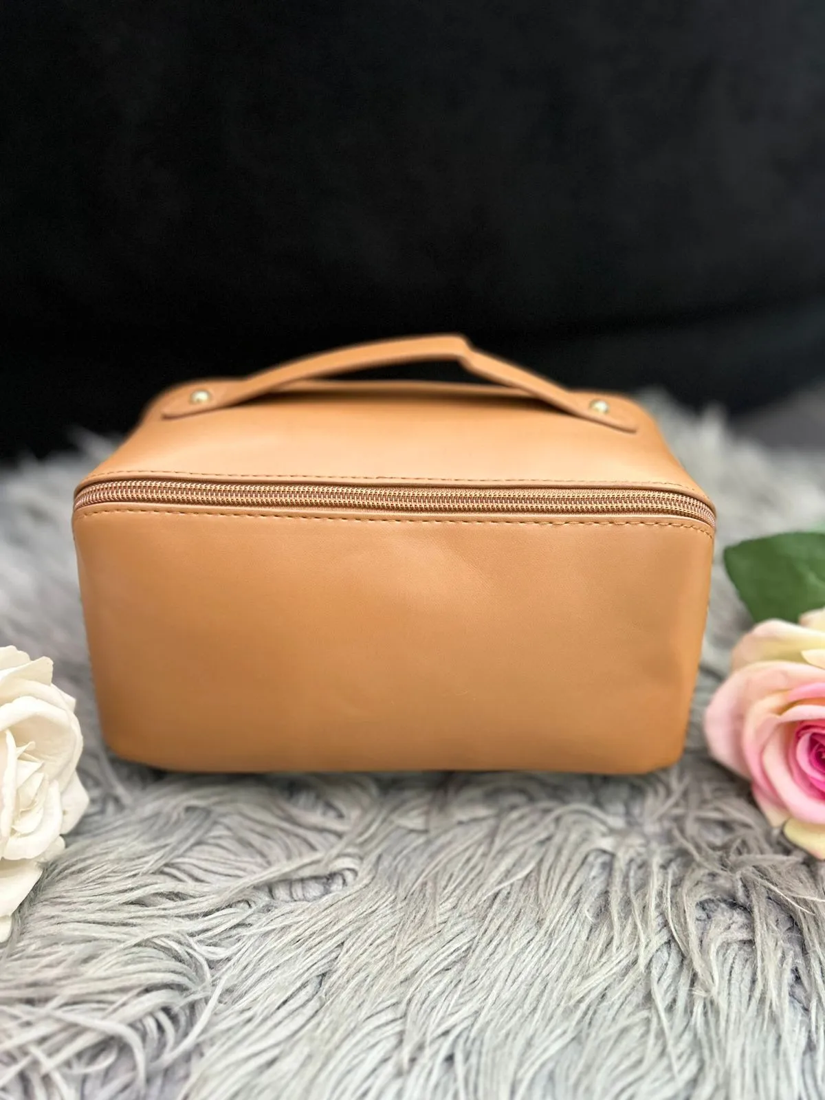Brown make-up bags