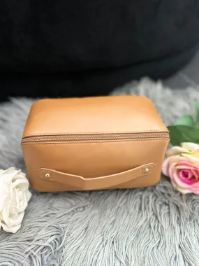 Brown make-up bags