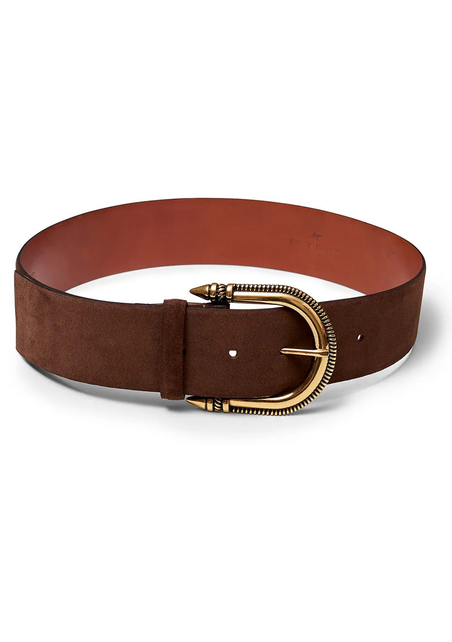 Brown Suede Leather Belt
