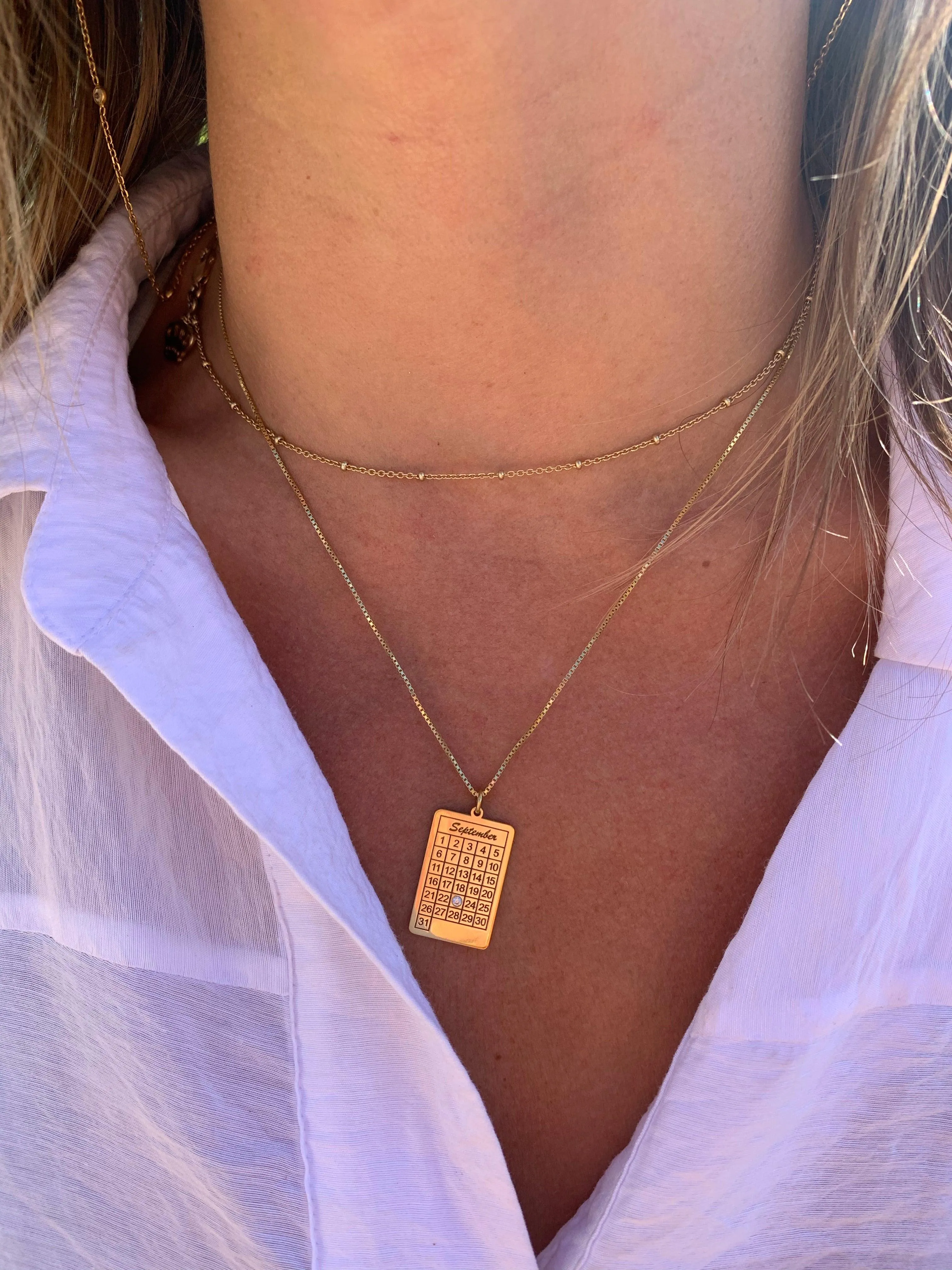 Calendar Necklace