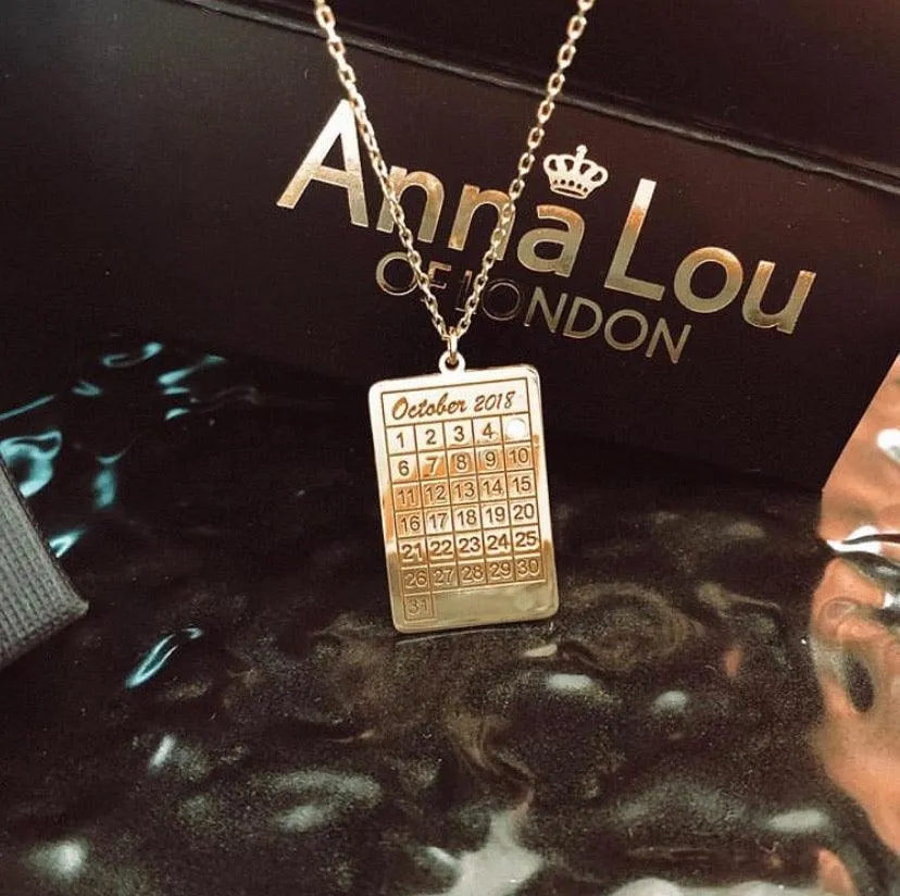 Calendar Necklace