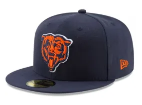 Chicago Bears Fitted New Era 59FIFTY Basic Navy Cap Hat
