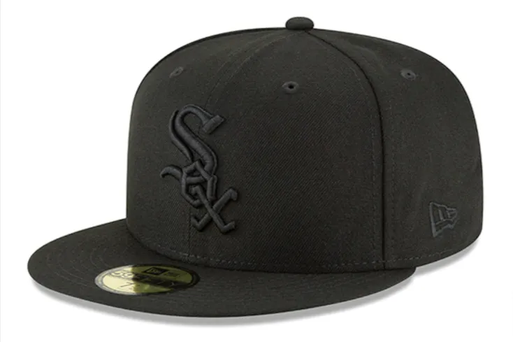 Chicago White Sox Fitted New Era 59Fifty Black on Black Cap Hat