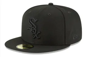 Chicago White Sox Fitted New Era 59Fifty Black on Black Cap Hat