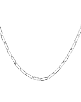 Chunky Paperclip Chain Necklace - Sterling Silver