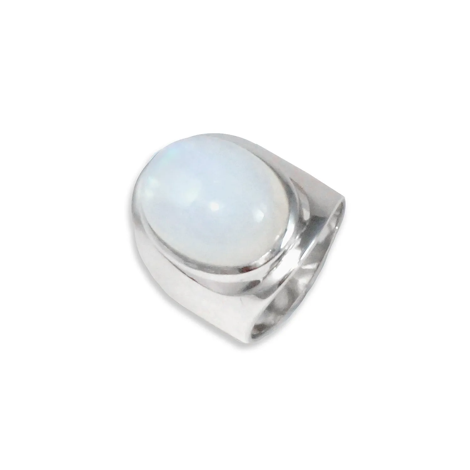 Cigar Band Moonstone Ring