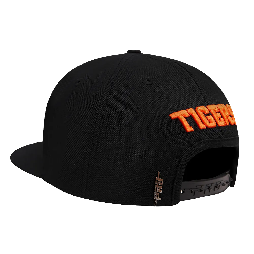 CLEMSON UNIVERSITY CLASSIC UNISEX PRIMARY LOGO WOOL SNAPBACK HAT (BLACK)