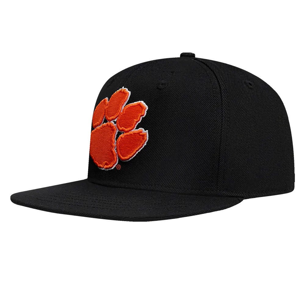 CLEMSON UNIVERSITY CLASSIC UNISEX PRIMARY LOGO WOOL SNAPBACK HAT (BLACK)