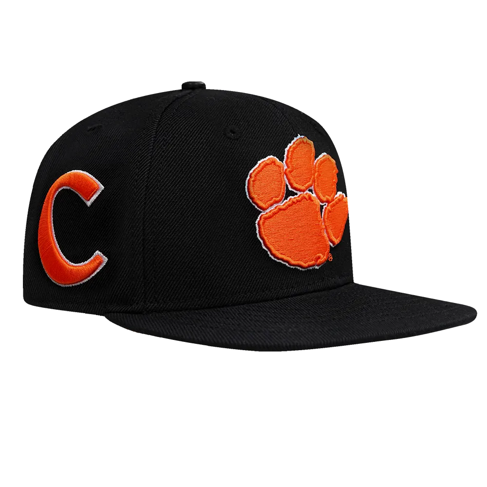 CLEMSON UNIVERSITY CLASSIC UNISEX PRIMARY LOGO WOOL SNAPBACK HAT (BLACK)