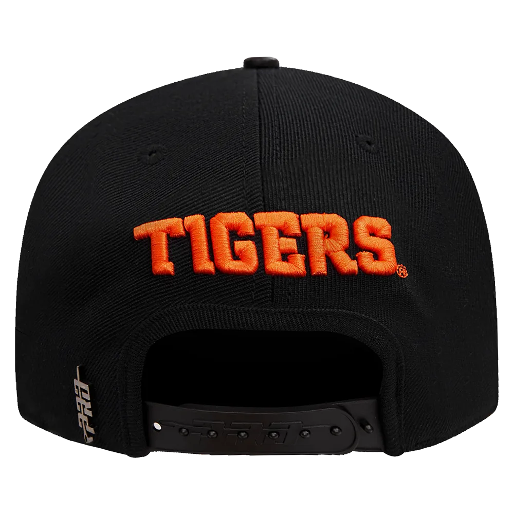 CLEMSON UNIVERSITY CLASSIC UNISEX PRIMARY LOGO WOOL SNAPBACK HAT (BLACK)