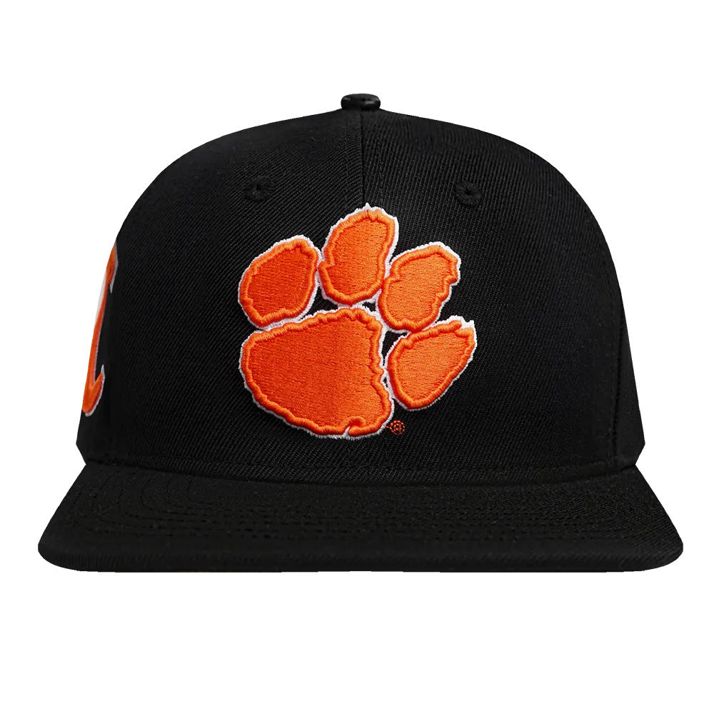 CLEMSON UNIVERSITY CLASSIC UNISEX PRIMARY LOGO WOOL SNAPBACK HAT (BLACK)