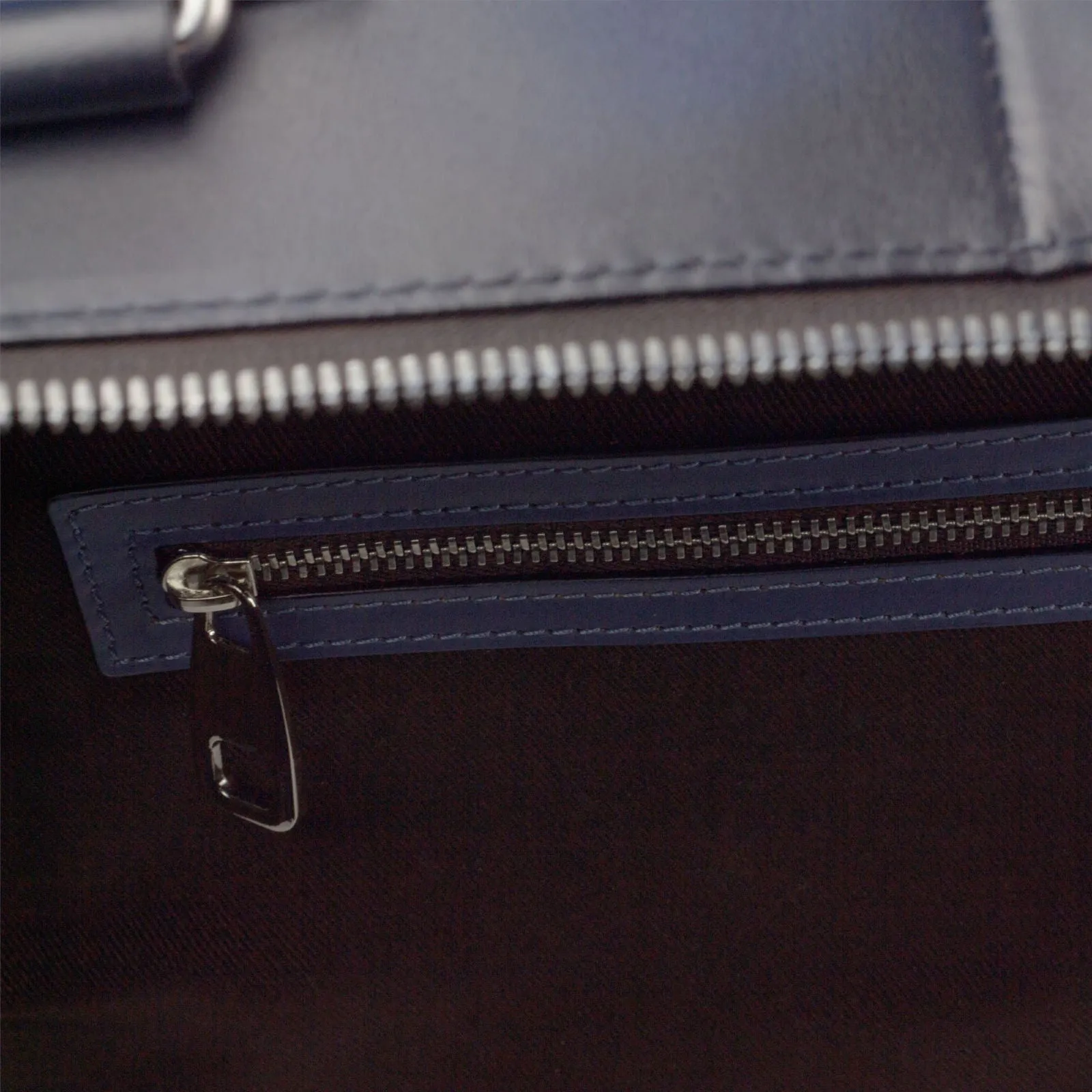 Custom Travel Tote Bag Leather Blue 2921