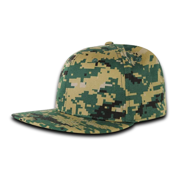 Decky RP1 - Fitted Flat Bill Hat, Retro Fitted Cap (Sizes: 6 7/8 - 7 1/4) - CASE Pricing