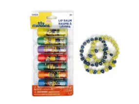 Despicable Me Minions Bracelet Lip Gloss Bundle Childs Jewelry Balm Gift Set