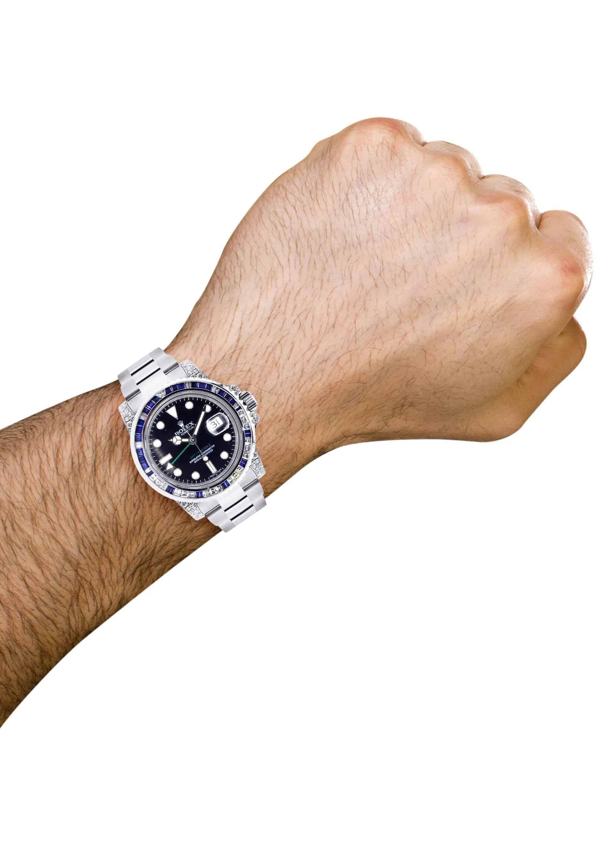 Diamond Rolex Gmt-Master 2 | Stainless Steel | 40 Mm