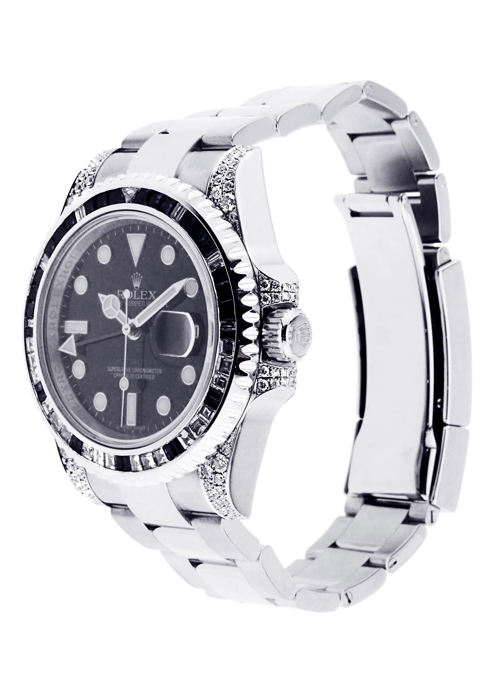 Diamond Rolex Gmt-Master 2 | Stainless Steel | 40 Mm