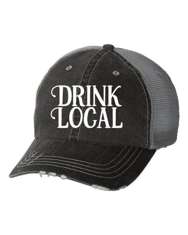 Drink Local Embroidered Hat Baseball Cap