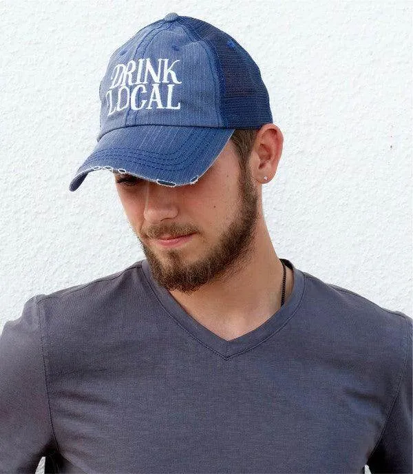 Drink Local Embroidered Hat Baseball Cap