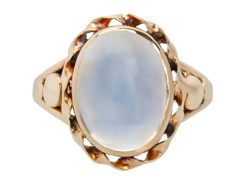 Edwardian Ethereal Blue Moonstone Ring