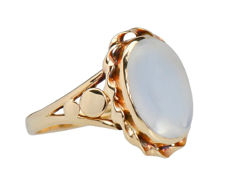 Edwardian Ethereal Blue Moonstone Ring