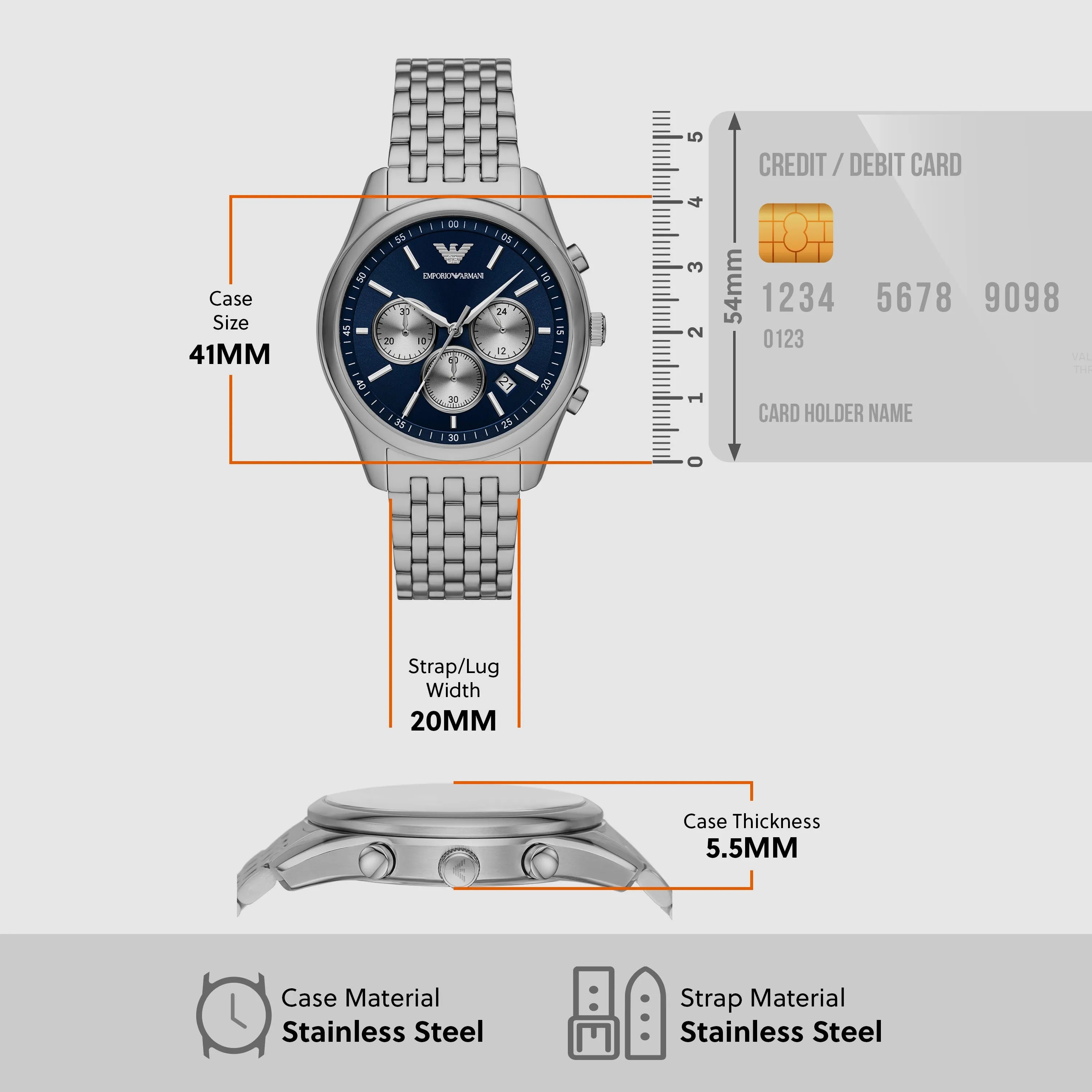 Emporio Armani - Chronograph Stainless Steel Watch - AR11582 - 788300