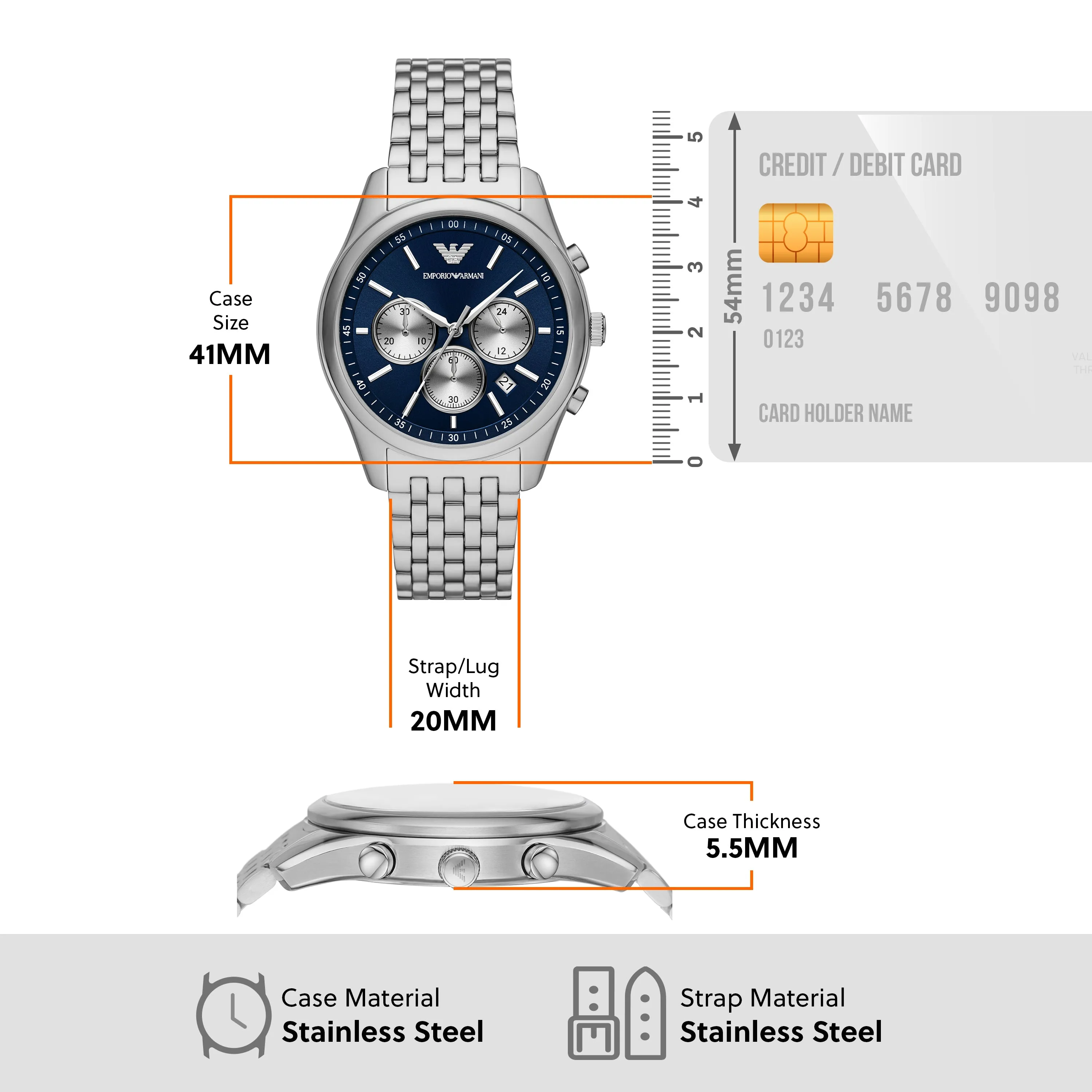 Emporio Armani - Chronograph Stainless Steel Watch - AR11582 - 788300