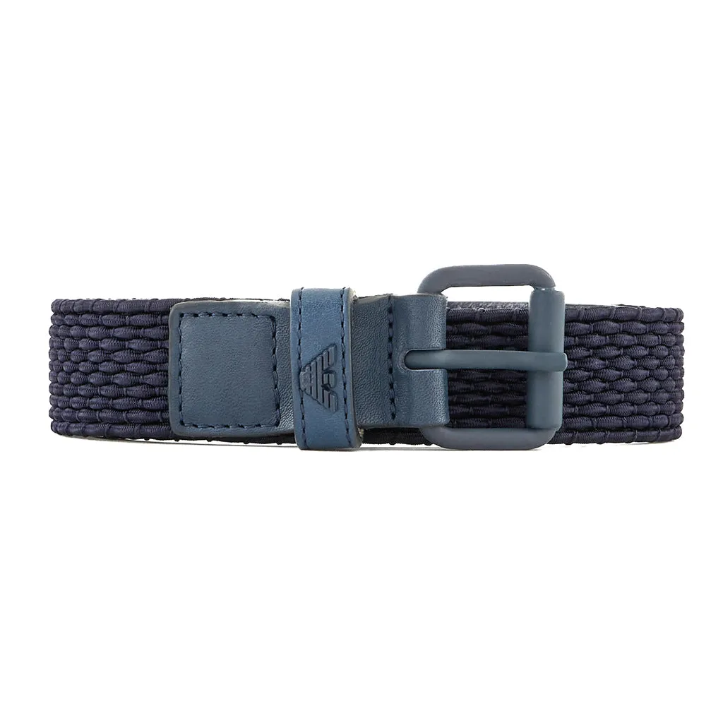 Emporio Armani Junior Buckle Fastening Woven Belt