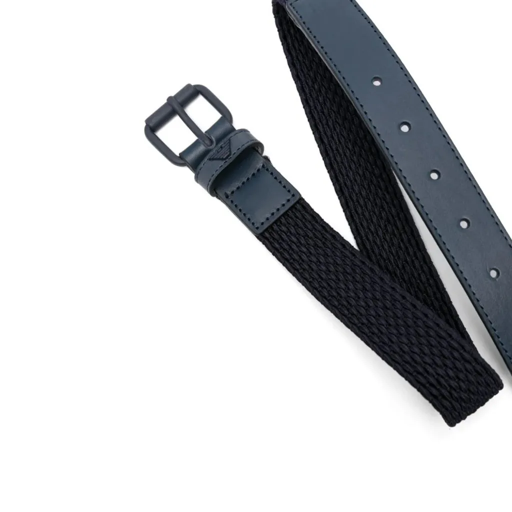 Emporio Armani Junior Buckle Fastening Woven Belt