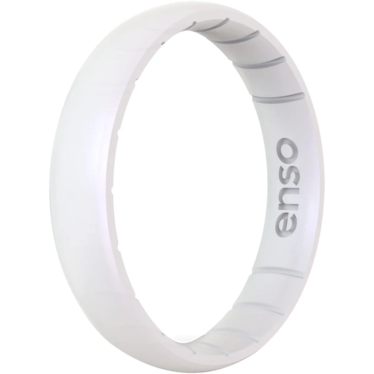 Enso Rings Thin Birthstone Series Silicone Ring - Moonstone