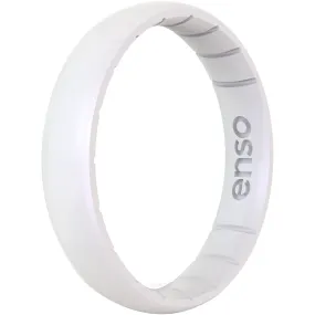 Enso Rings Thin Birthstone Series Silicone Ring - Moonstone