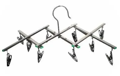 EXPANDABLE 10 METAL CLIP HANGING DISPLAY RACK