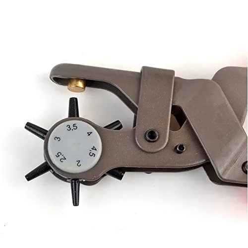 eZthings Professional Leather-Craft Punching Tool Revolving Punch Pliers Belt Leather Hole Puncher