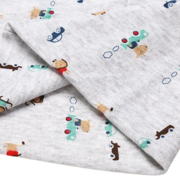 Fashion Infant Newborn Baby Unisex Hats Cute Lovely Print Beanies Cap Hat With Bib