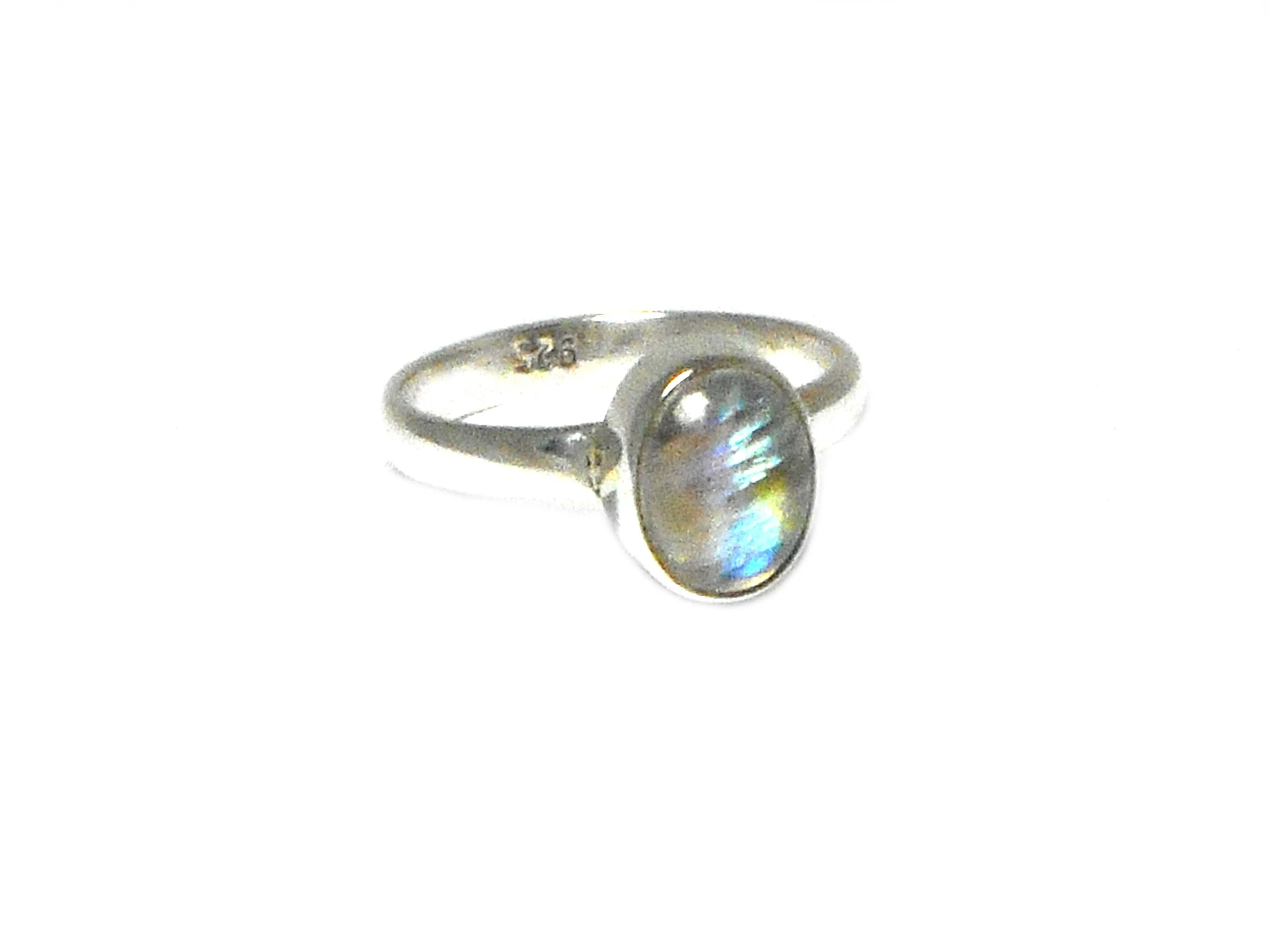 Fiery Oval  Moonstone Sterling Silver 925 Gemstone Ring