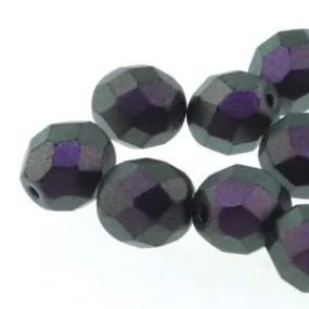 Fire Polished 6mm Black Raspberry 25/Strand