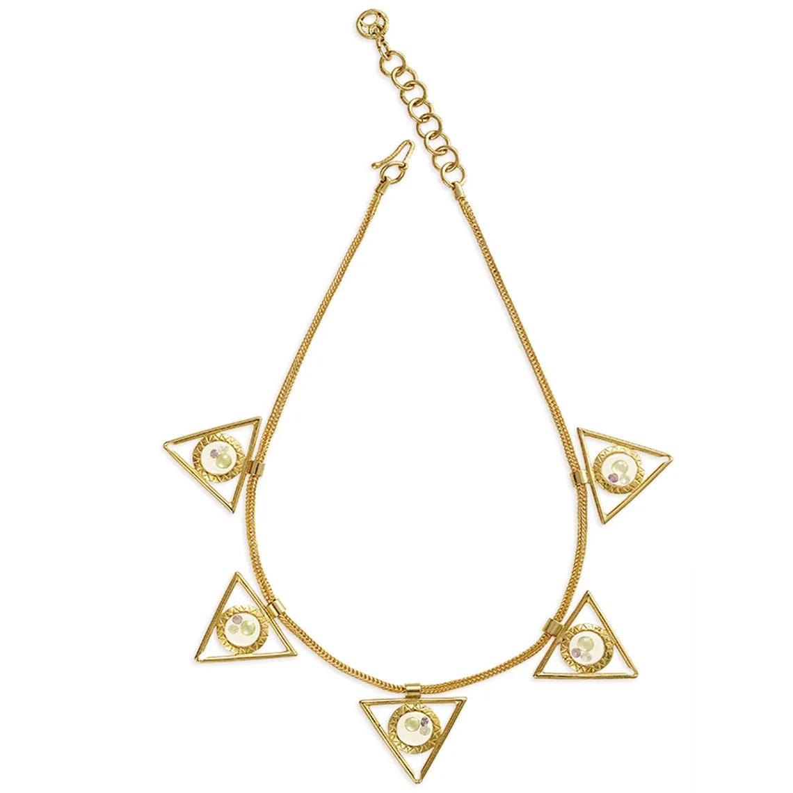 Floating Multi Triangle Necklace